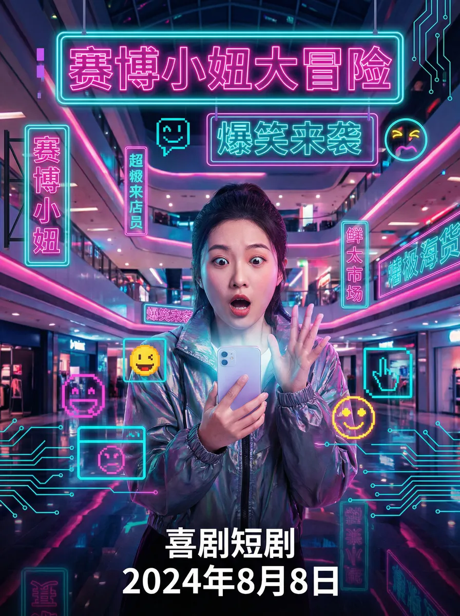 好先生 搞笑喜剧短剧 - 赛博小妞大冒险海报